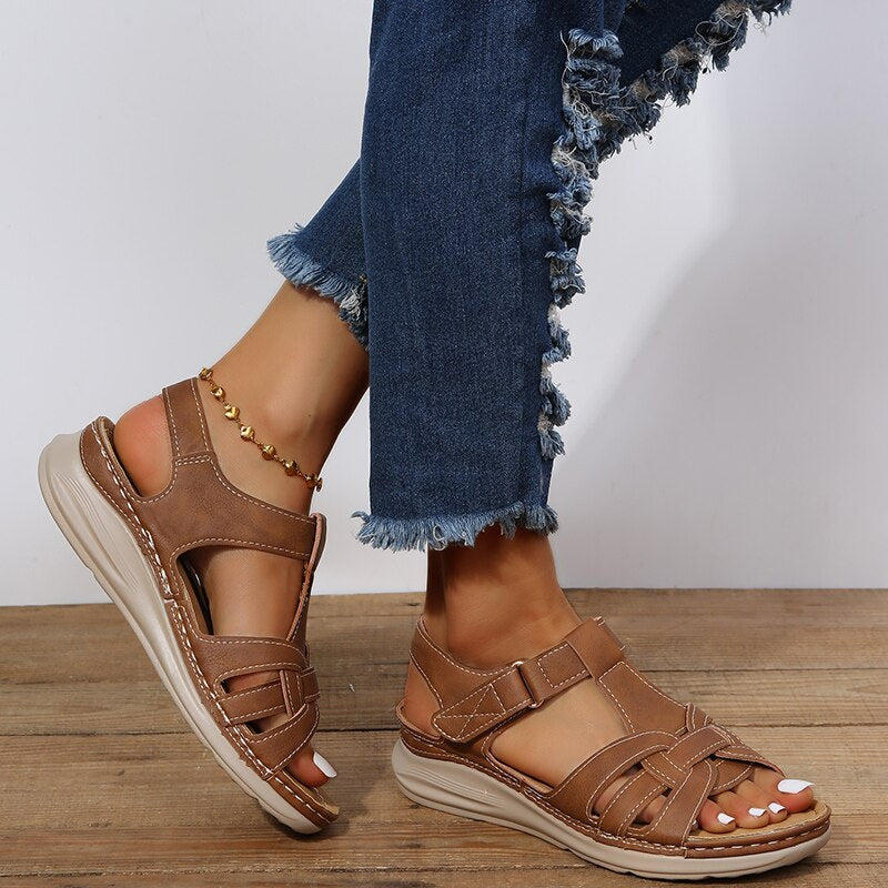 Rosa | Women's orthopedic sandals with Velcro closure and arch support