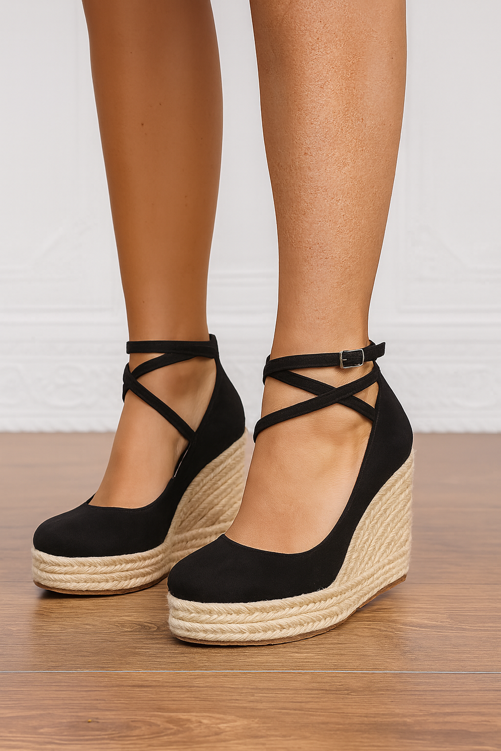 Hanneli | Eleganti sandali da donna con zeppa e cinturini