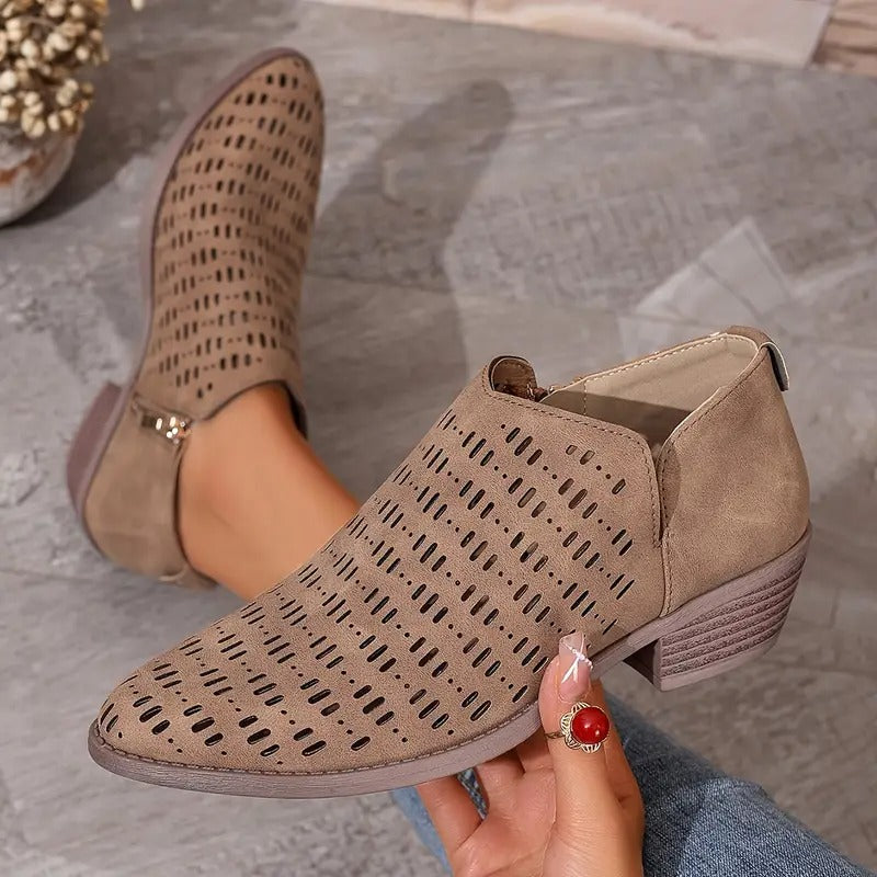 Janina | Stivaletti da donna con cerniera e cut-out | Cerniera laterale