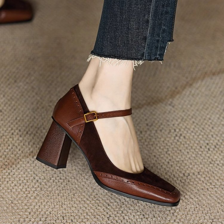 Hannah | Mary Jane Absatzschuhe mit Riemen und Schnalle