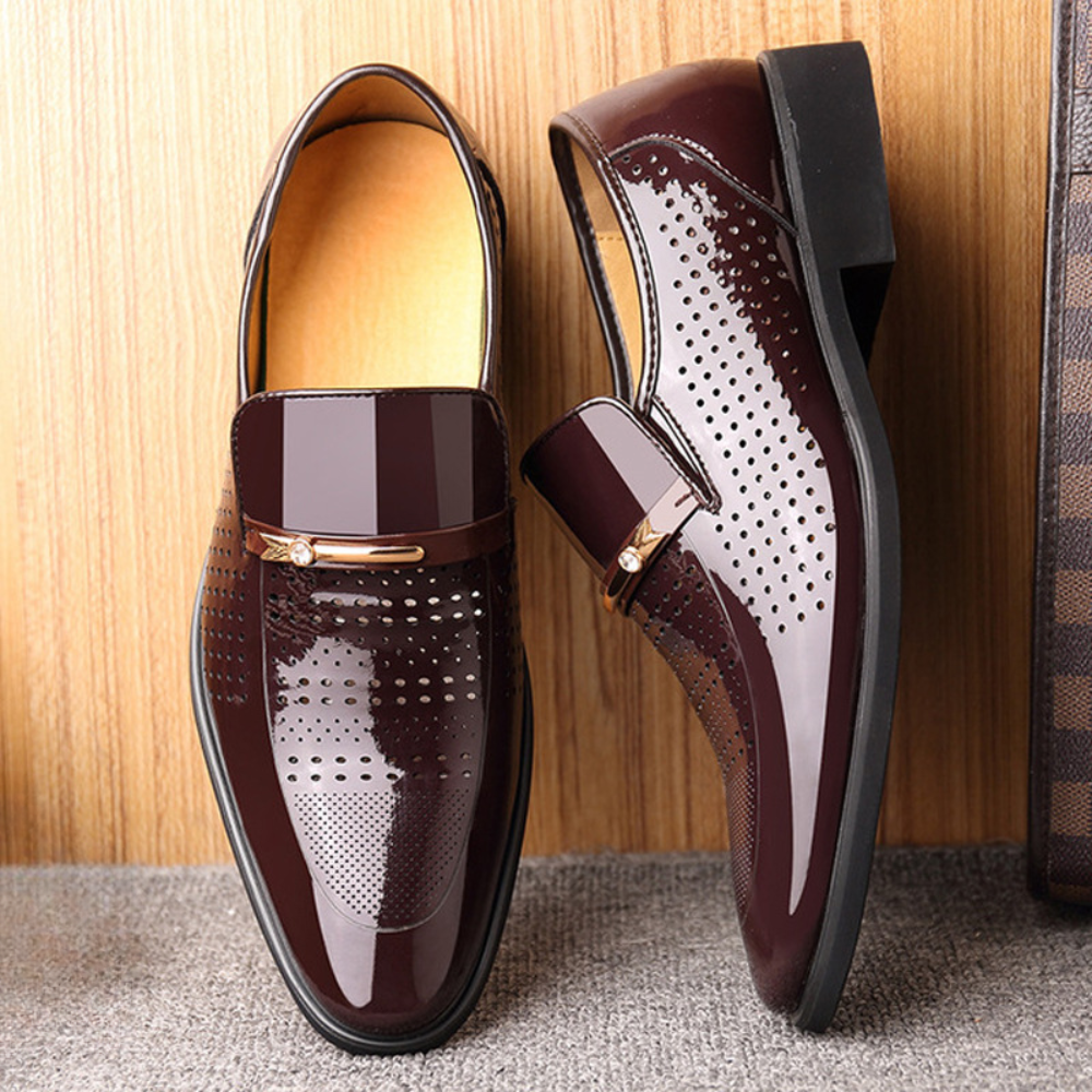 Konrad | Men's Elegant Slip-On Loafers with Front Buckle