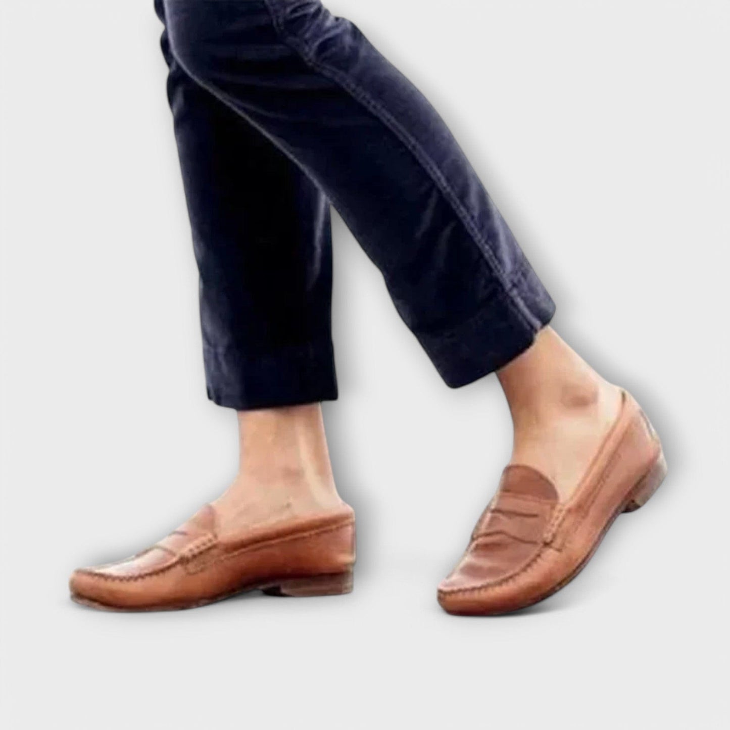 Lina | Damen Slip-On Loafer mit Spange und Naht vorn
