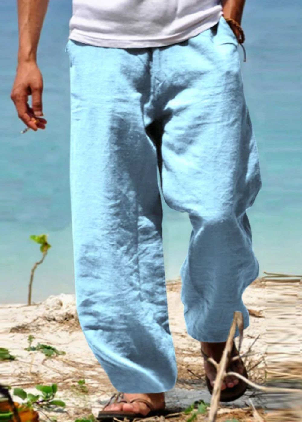 Joachim | Pantaloni classici da uomo a gamba larga | Tasche laterali