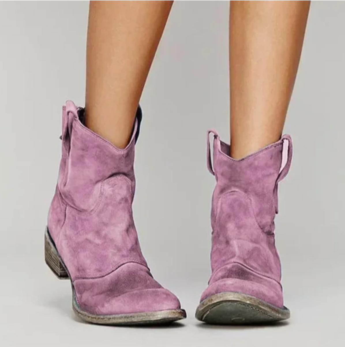 Beatrice | Damen Western-inspirierte Wildleder-Stiefeletten
