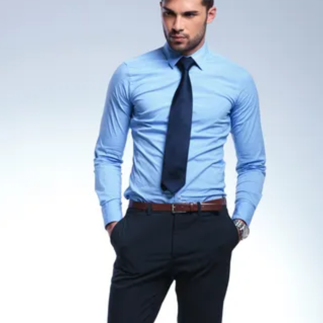 William | Men's long-sleeved shirt with collar and buttons | Formal & slim fit