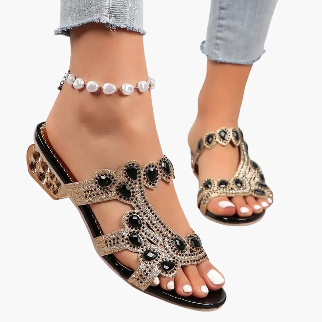 Gabriele| Women's Sandals with Adjustable Straps and Decorations
