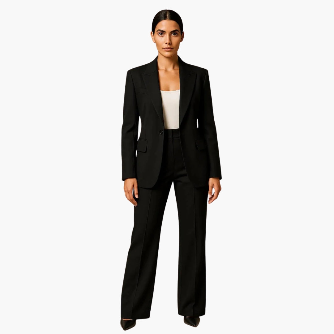 Silke | Damen Hochzeits Anzug Set mit Blazer und weitem Bein