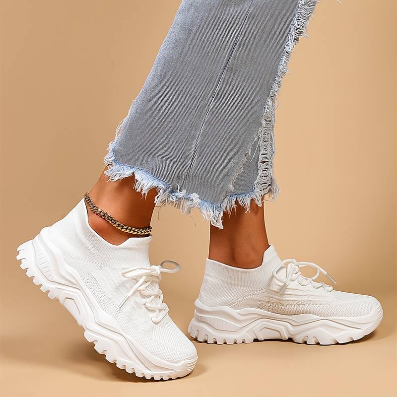 Sonja | Sneakers ortopediche da donna in rete con lacci elastici | Slip-On