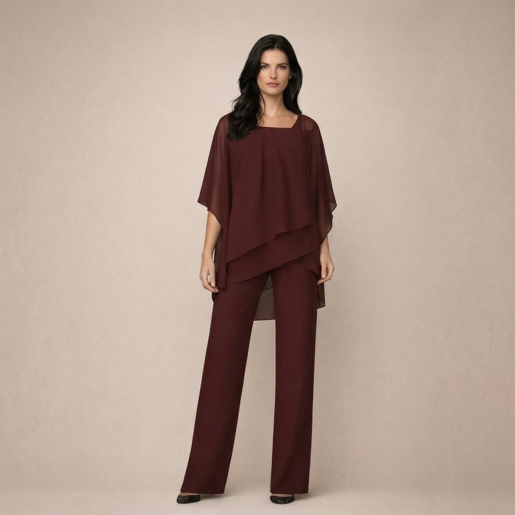 Pauline | Damen Zweiteiler mit Off Shoulder und weiter Hose