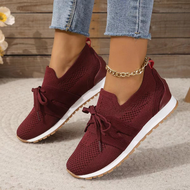 Mathilda | Damen orthopädische Sneaker mit Slip On und Strickstruktur