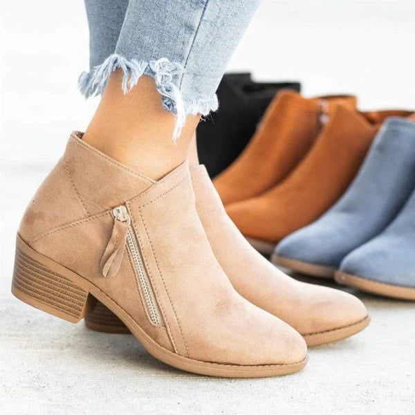 Aneta | Damen Ankle Boots mit seitlichem Reißverschluss | Schick