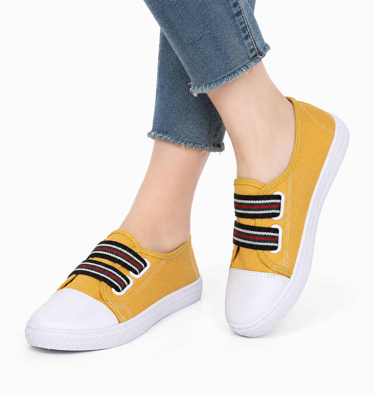 Tilda | Damen Klassische Sneaker mit Kontrastnähten | Modern