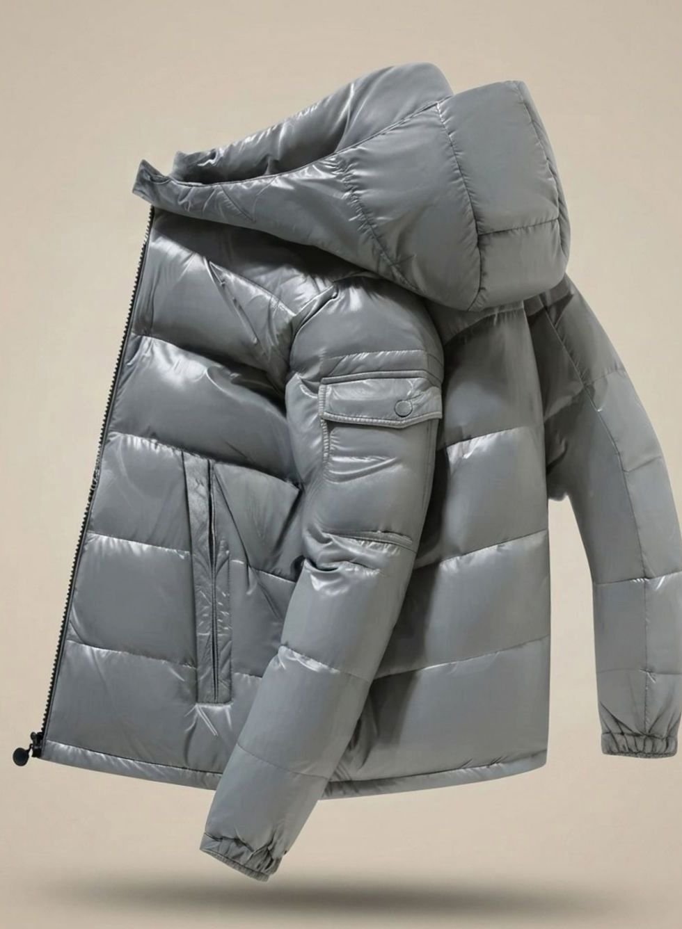 Beat | Herren glänzende Steppjacke für den Winter