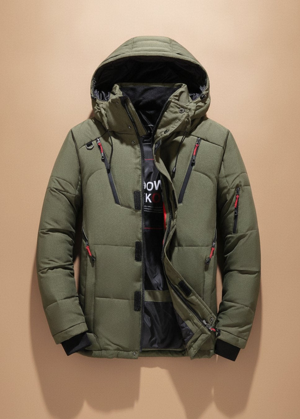 Jörg | Herren warme Winterjacke mit Kapuze
