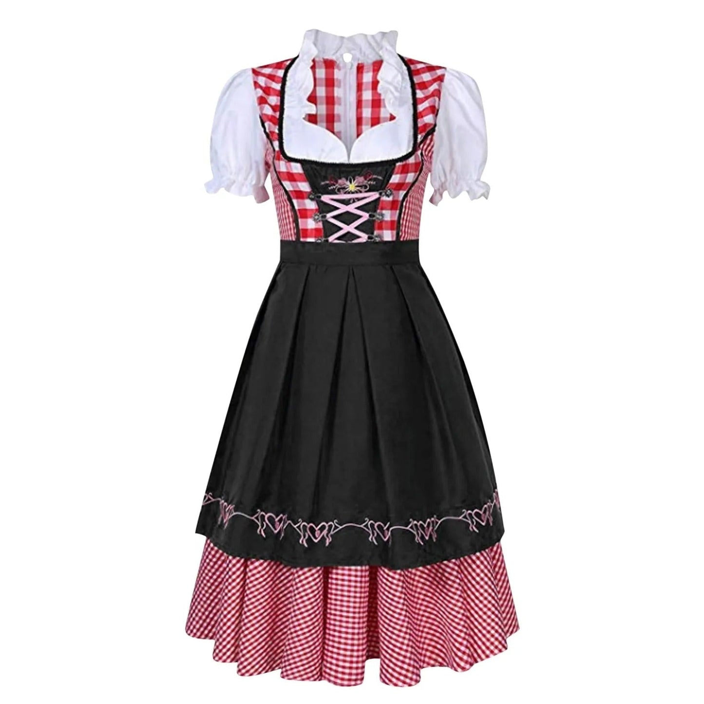 Johanna | Damen Oktoberfest Dirndl mit karierter Optik und Schürze