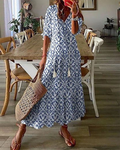 Abito lungo da donna Blanche Robe – Bohemian Chic