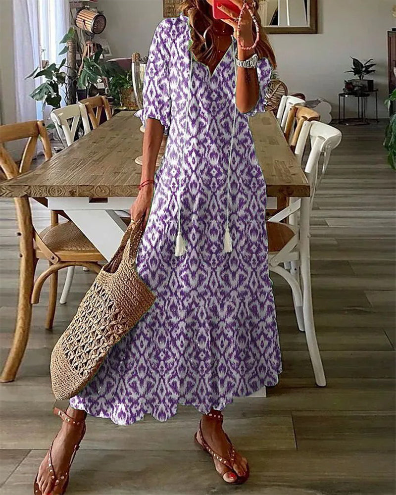 Abito lungo da donna Blanche Robe – Bohemian Chic