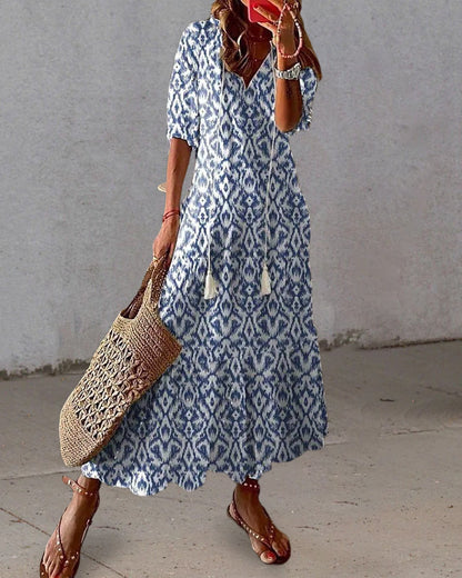 Abito lungo da donna Blanche Robe – Bohemian Chic