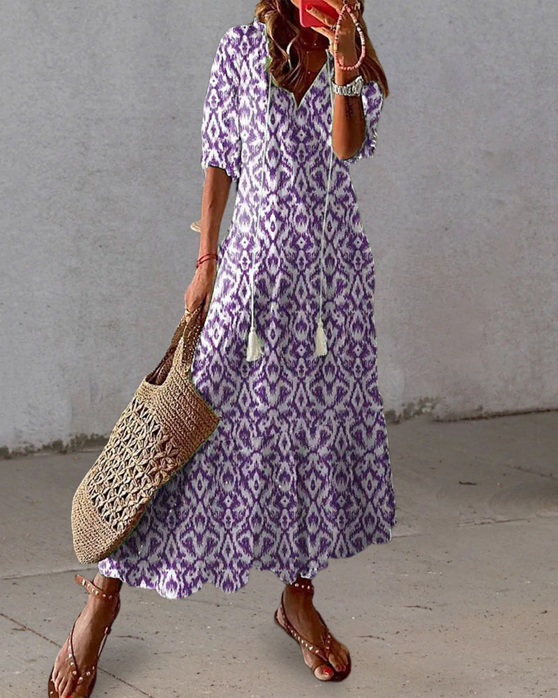 Abito lungo da donna Blanche Robe – Bohemian Chic