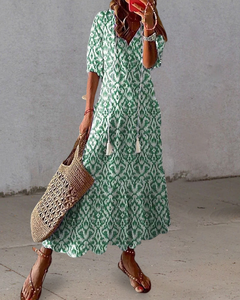 Abito lungo da donna Blanche Robe – Bohemian Chic