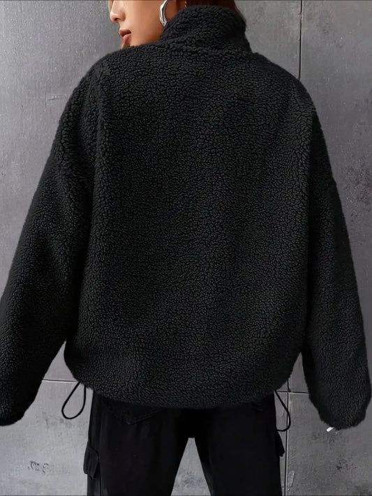 Andrea | Relaxed-fit teddy jacket with a zipper