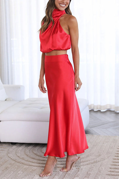 Elvina | Two-piece set with maxi skirt and elegant top