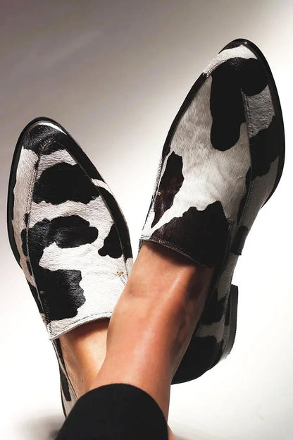 Monika | Damen Loafer mit zweifarbigem Obermaterial und spitzer Form