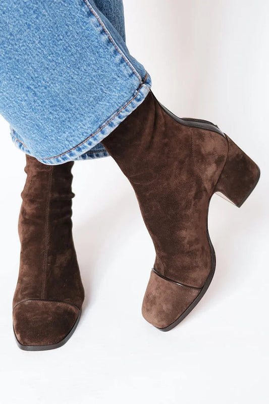 Marietta | Elegante Damen-Ankle-Boots mit quadratischem Absatz | Schmaler Zehenform