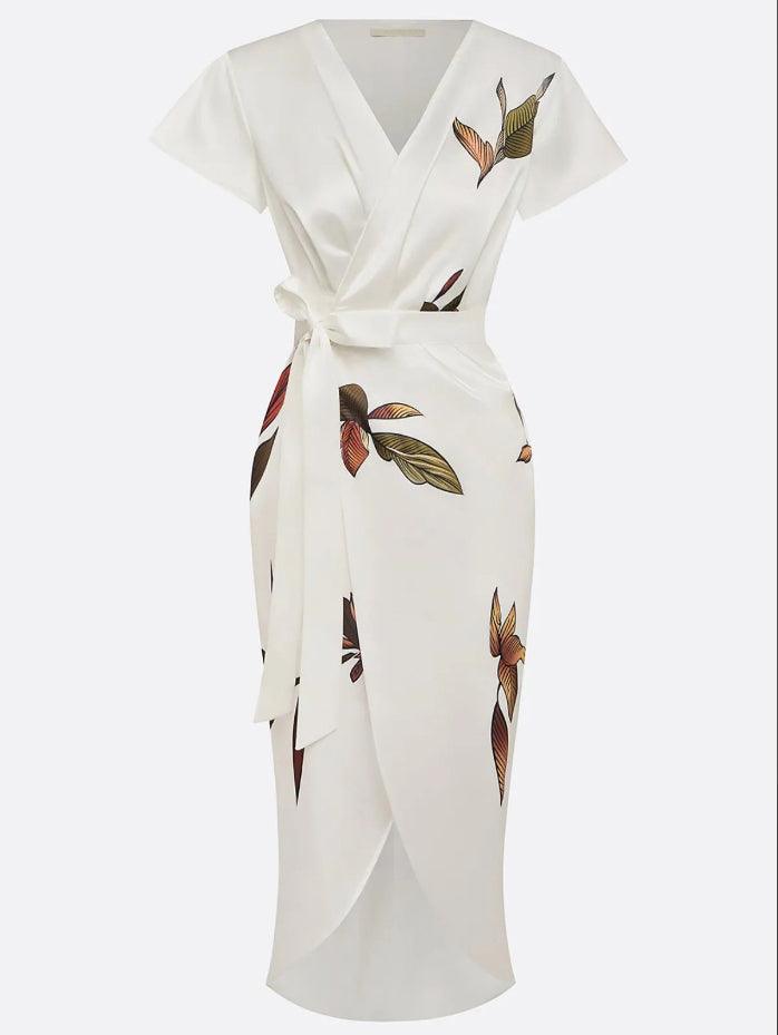Liesl | Elegantes Damen Wickelkleid mit Schleifengürtel | Midi