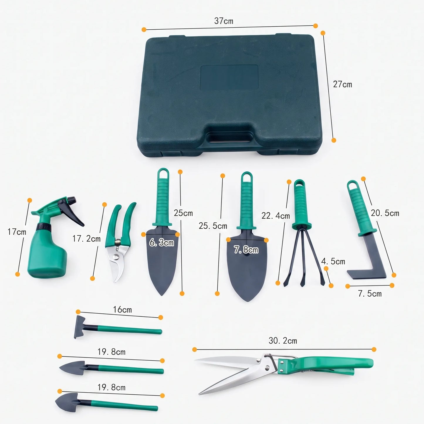 Bloomora | Garden tool set with storage case and accessories