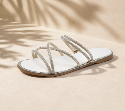 Johanna | Damen Sandalen mit Strassriemen und elegantem Sommerdesign