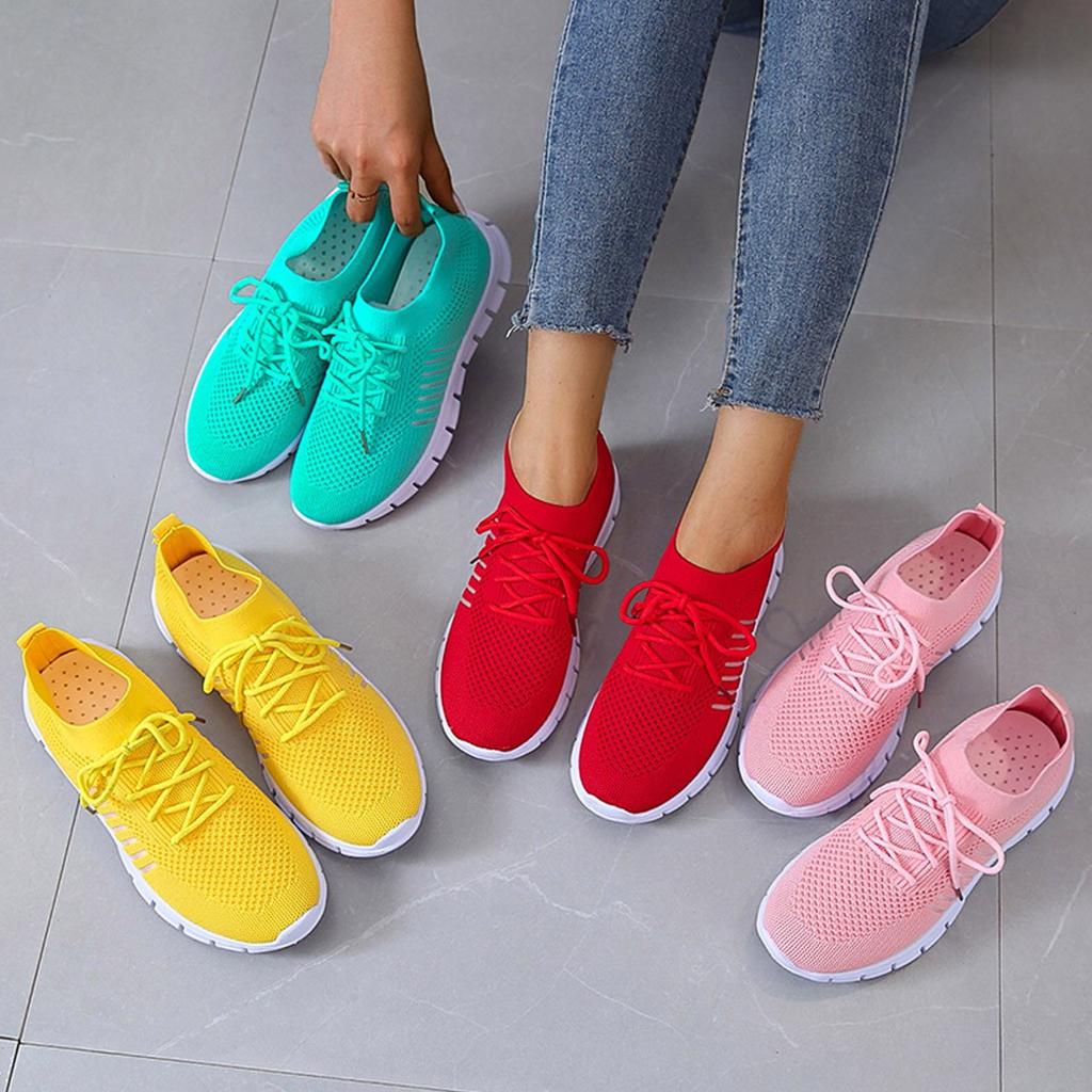 Lotta| Sneakers ortopediche da donna con lacci e materiale a maglia