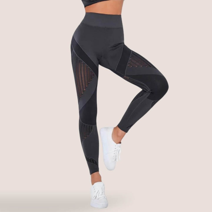 Corinne | Figurbetonte Anti-Cellulite-Leggings mit Kontrastdesign