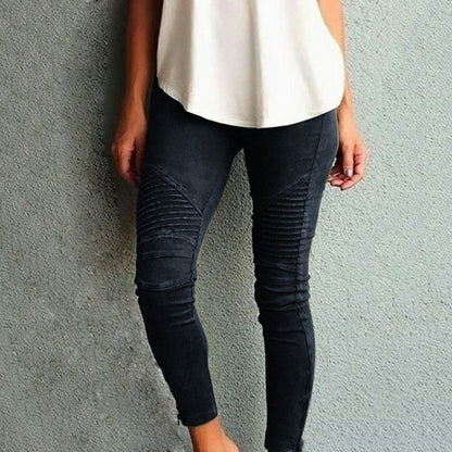Seraina | Figurbetonte Leggings mit strukturierter Kniepartie