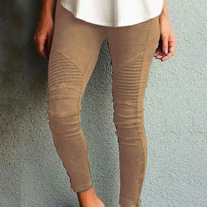 Seraina | Figurbetonte Leggings mit strukturierter Kniepartie