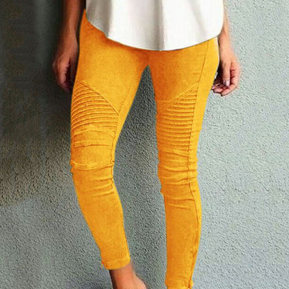 Seraina | Figurbetonte Leggings mit strukturierter Kniepartie