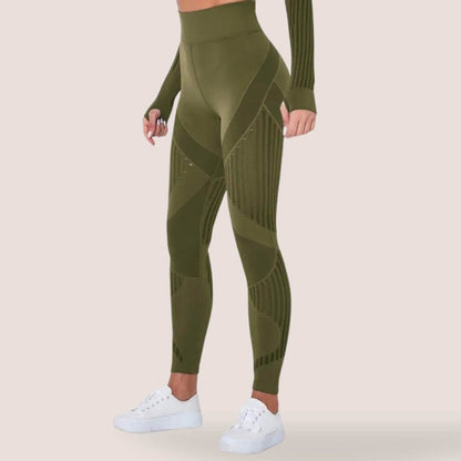 Corinne | Figurbetonte Anti-Cellulite-Leggings mit Kontrastdesign