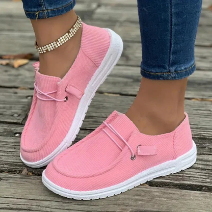 Pauline | Damen Slip-On Sneaker mit Schnürung und strukturierter Form