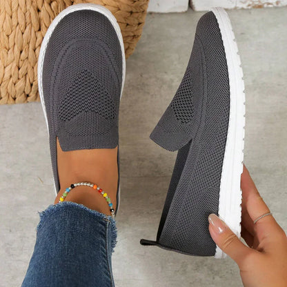 Alina| Sneakers da donna slip-on con materiale leggero a maglia