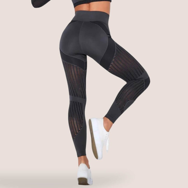 Corinne | Figurbetonte Anti-Cellulite-Leggings mit Kontrastdesign
