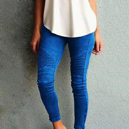 Seraina | Figurbetonte Leggings mit strukturierter Kniepartie