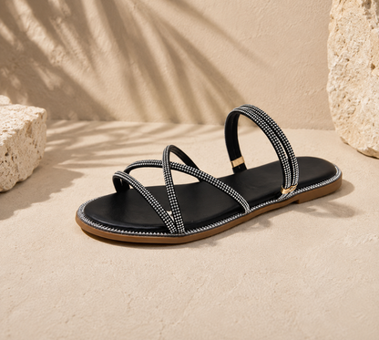 Johanna | Damen Sandalen mit Strassriemen und elegantem Sommerdesign