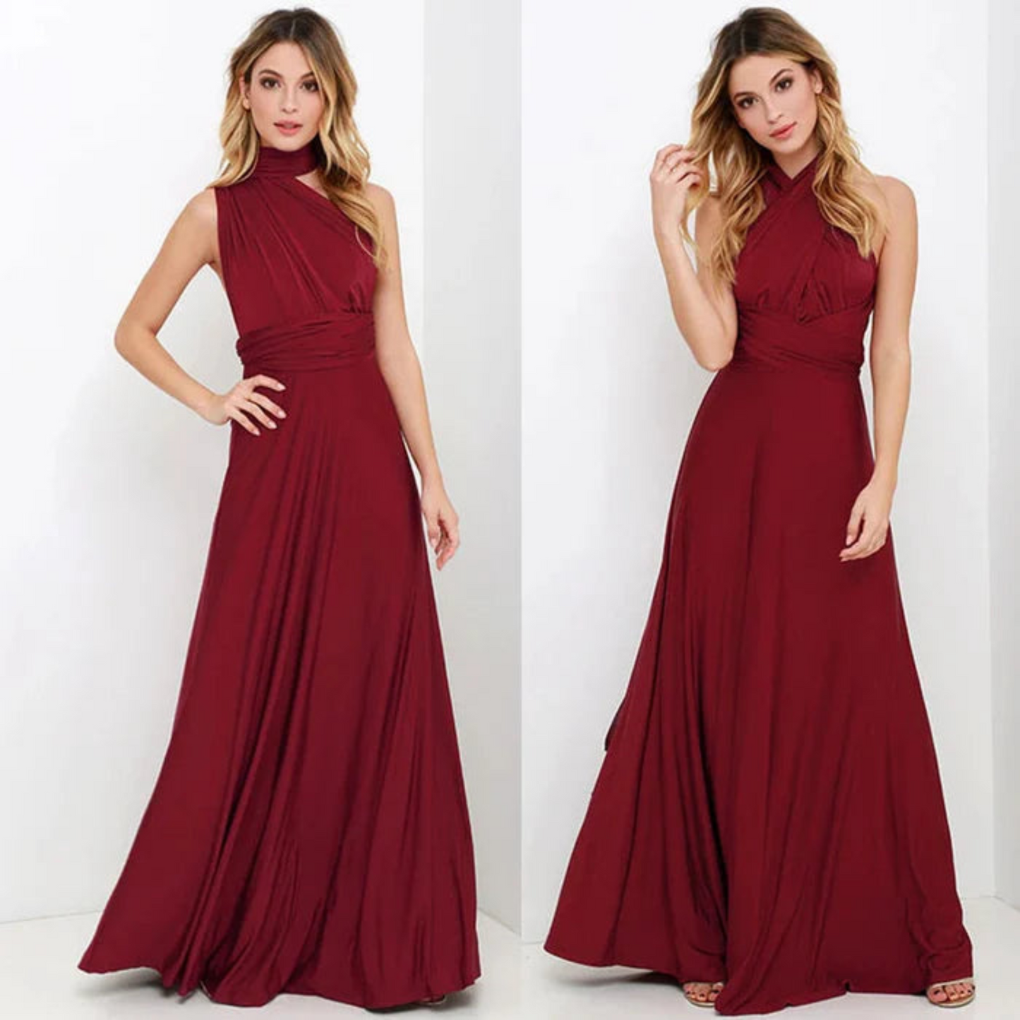Isabell | Damen Maxikleid im Multiway Stil mit Neckholder