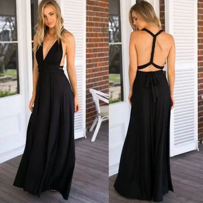 Isabell | Damen Maxikleid im Multiway Stil mit Neckholder