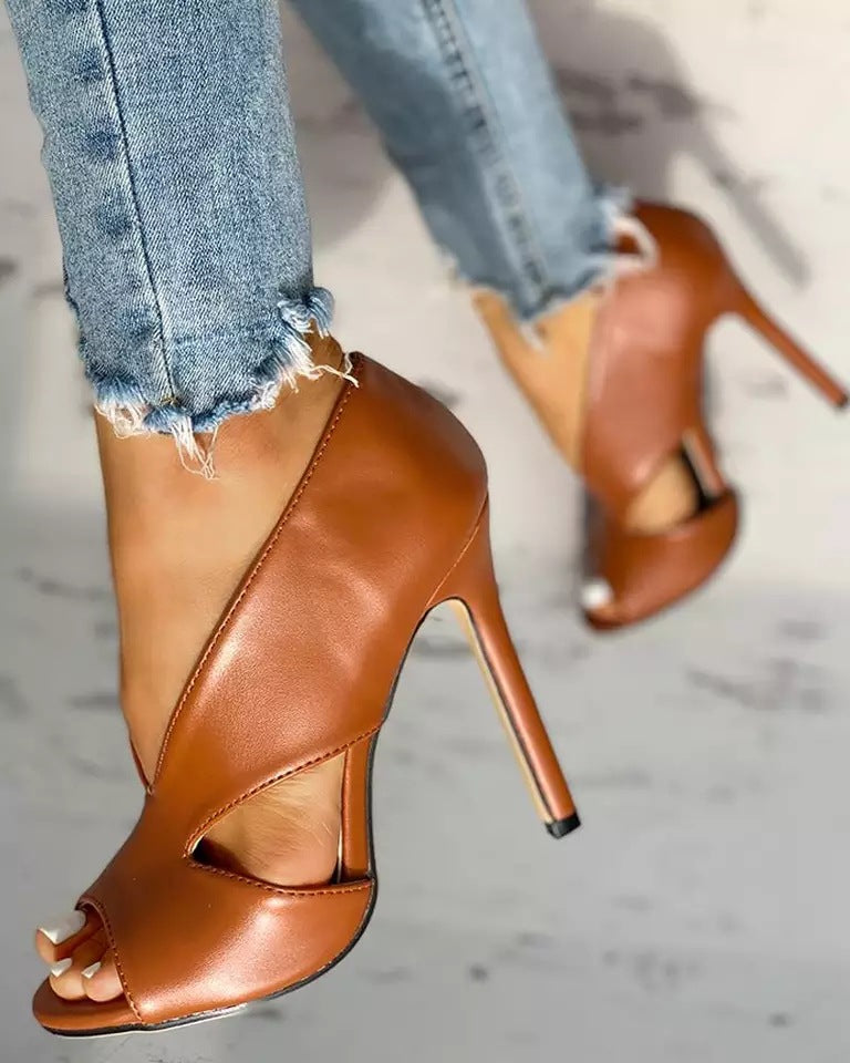 Anneliese | Orthopedic Sandals with High Heel and Cutout