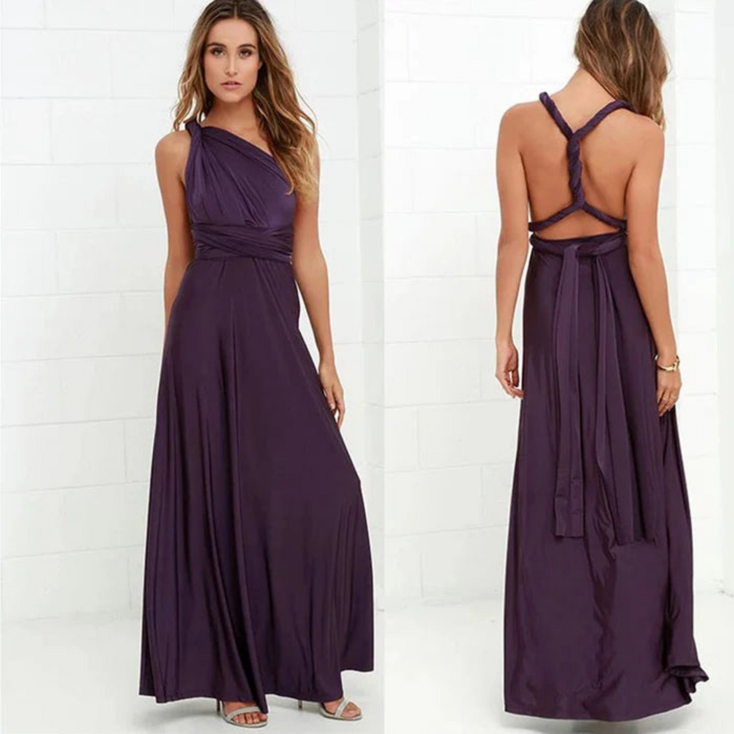 Isabell | Damen Maxikleid im Multiway Stil mit Neckholder