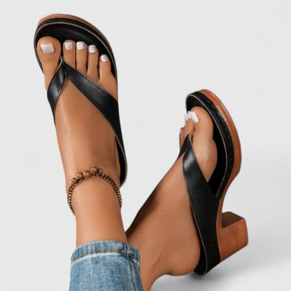 Melira | Women's thong sandals with heel and straps
