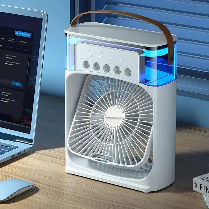 Kalyxo | Tragbarer Luftkühler mit LED-Beleuchtung und Ventilator