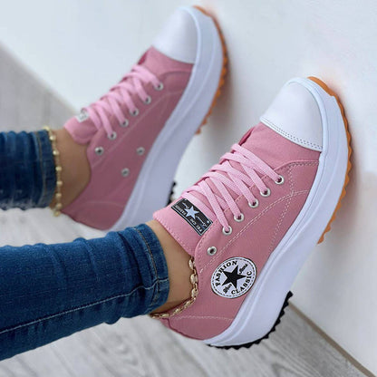 Stefanie | Orthopädische Sneaker mit Schnürung und dicker Sohle
