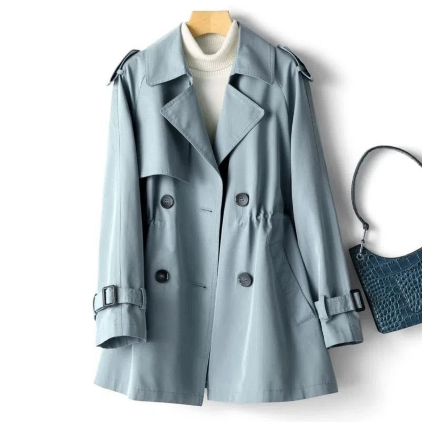 Yael | lässiger Damen-Trenchcoat mit Reverskragen und Knöpfen